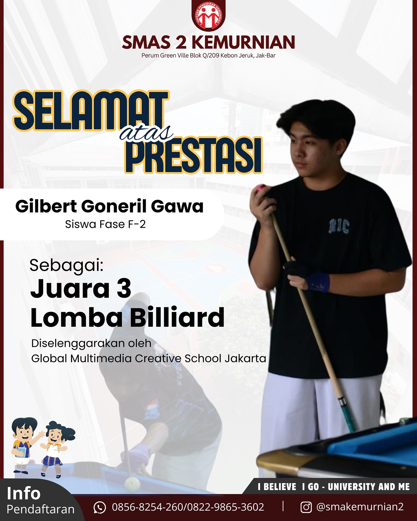 Juara 3 Lomba Billiard